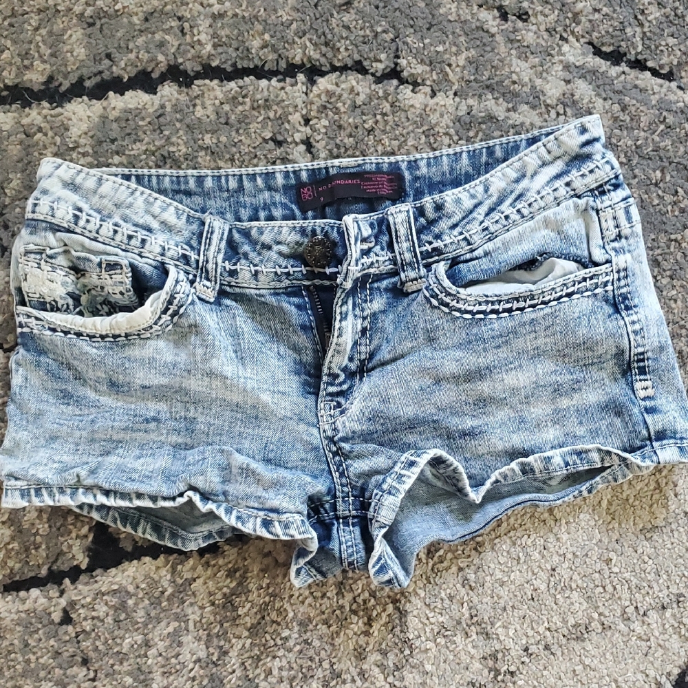 No Boundaries Light Blue Jean Shorts